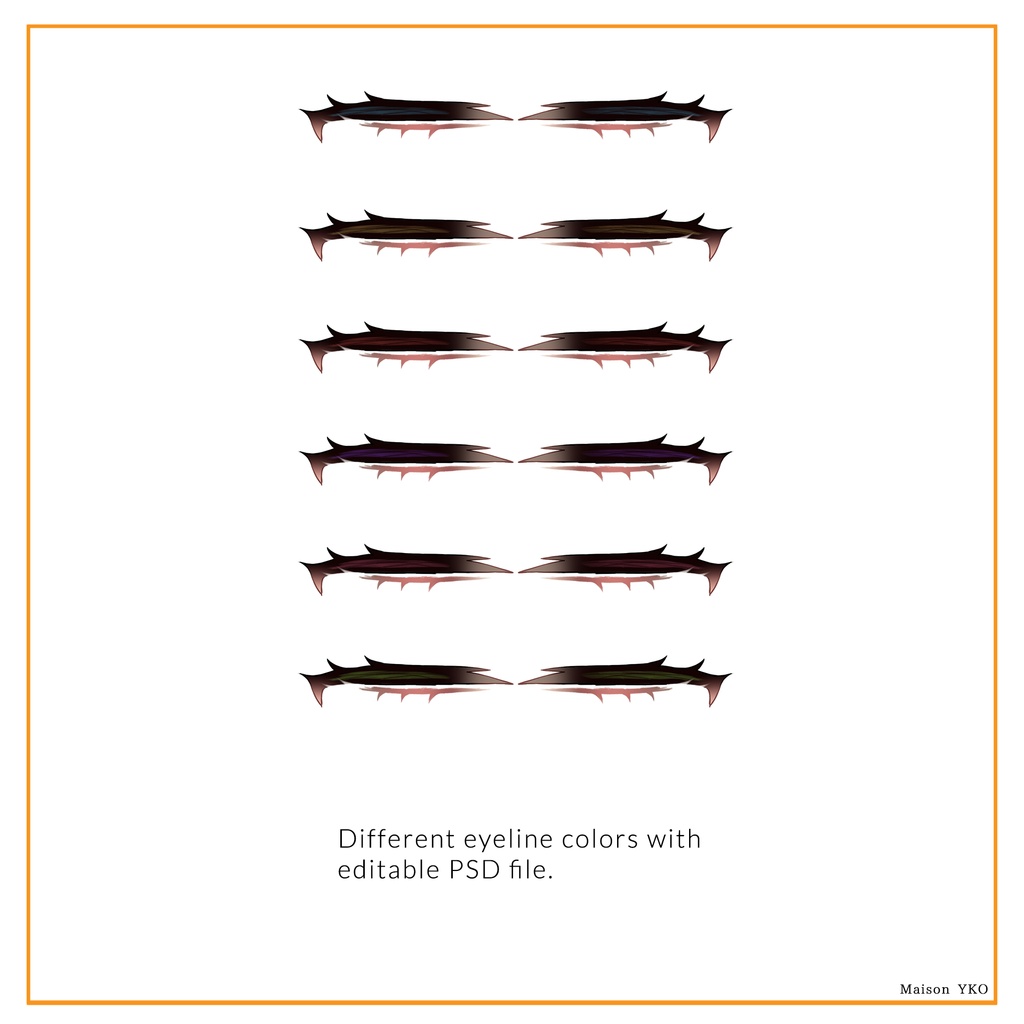 「VRoid用テクスチャ」 Eye/Eyeline/Eyelid/Sclera vol.1