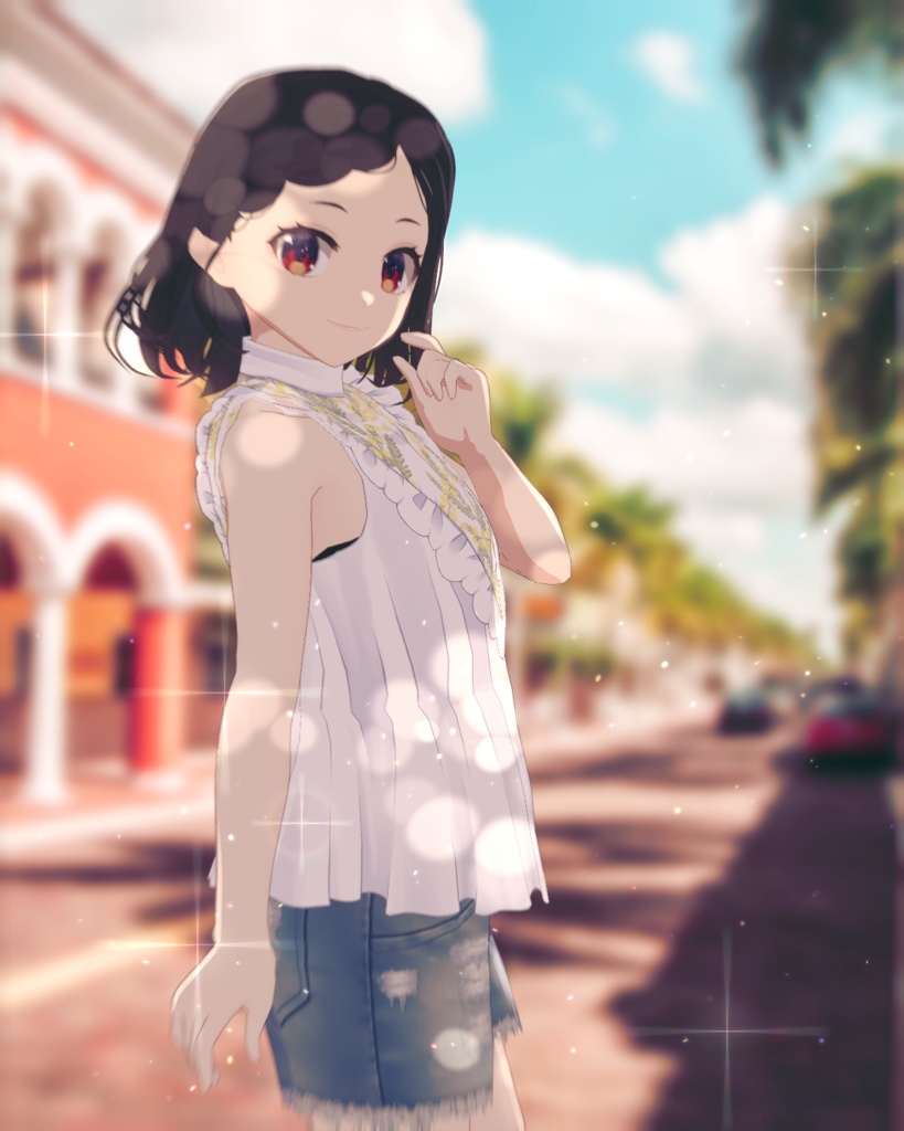 【VRoid髪型】 Braided Medium Short Hair 【Custom Item】