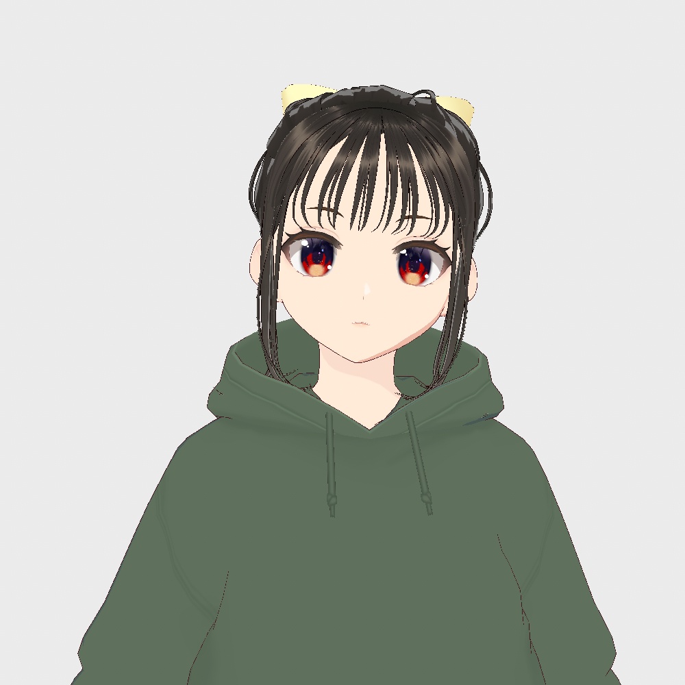 【VRoid髪型】 See-through bangs + ponytail 【Custom Item】