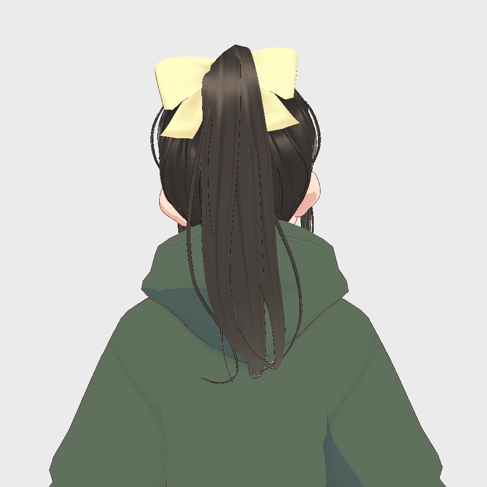 【VRoid髪型】 See-through bangs + ponytail 【Custom Item】