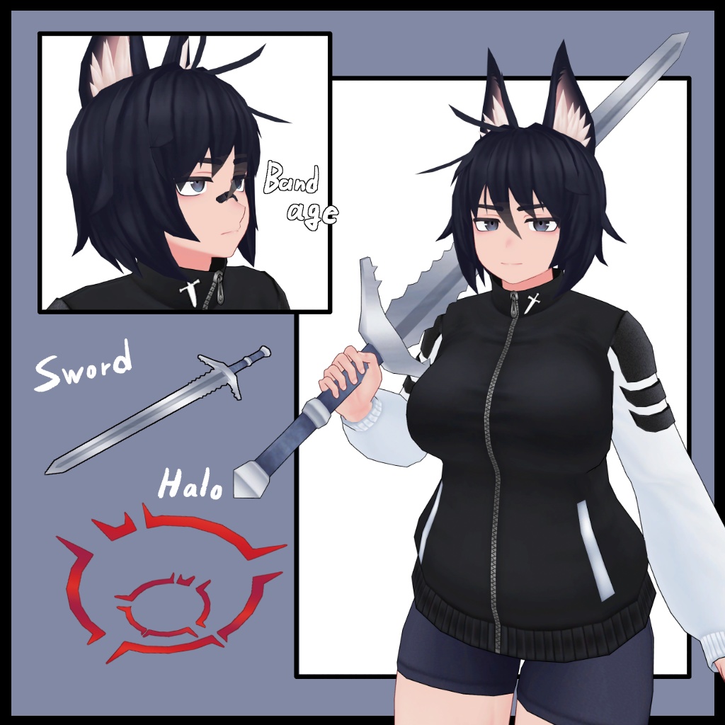 オリジナル3Dモデル「こくろ.RE」