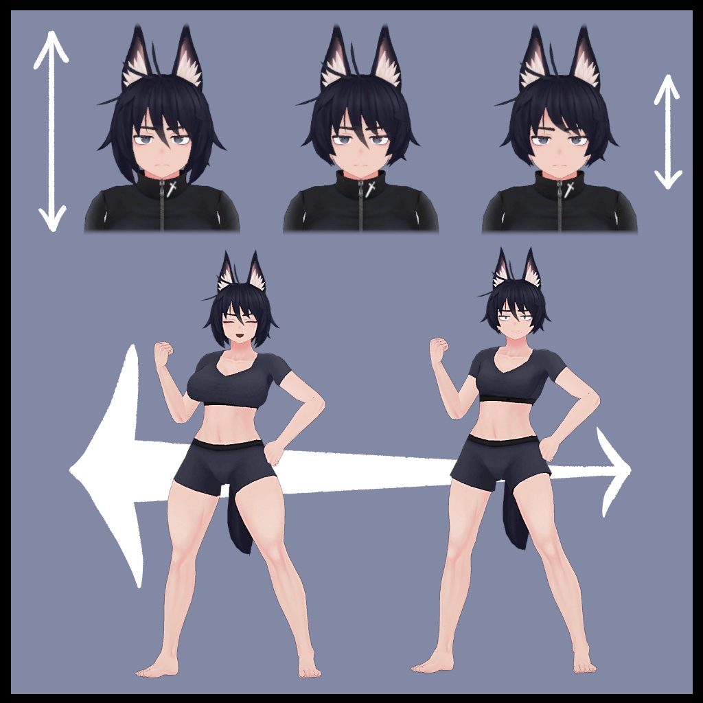 オリジナル3Dモデル「こくろ.RE」