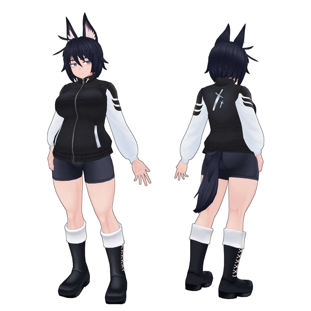 こくろ軽量版(VRChat向け3Dモデル)