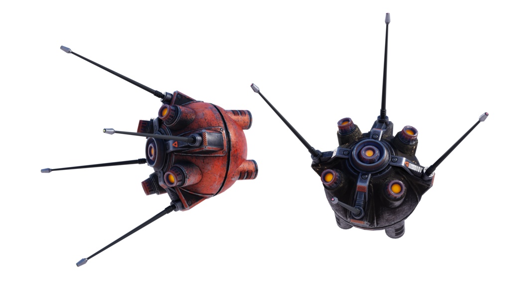 Sphere Drones - Game & VRChat Ready Asset