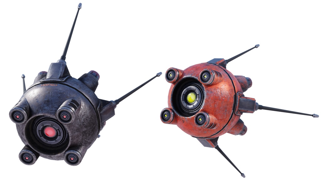 Sphere Drones - Game & VRChat Ready Asset