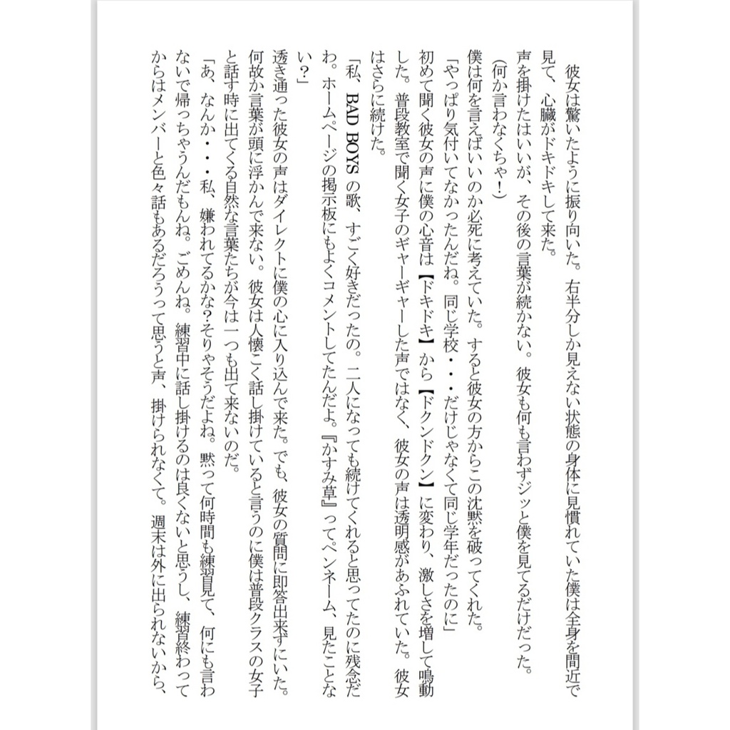 【小説】かすみ草の詩