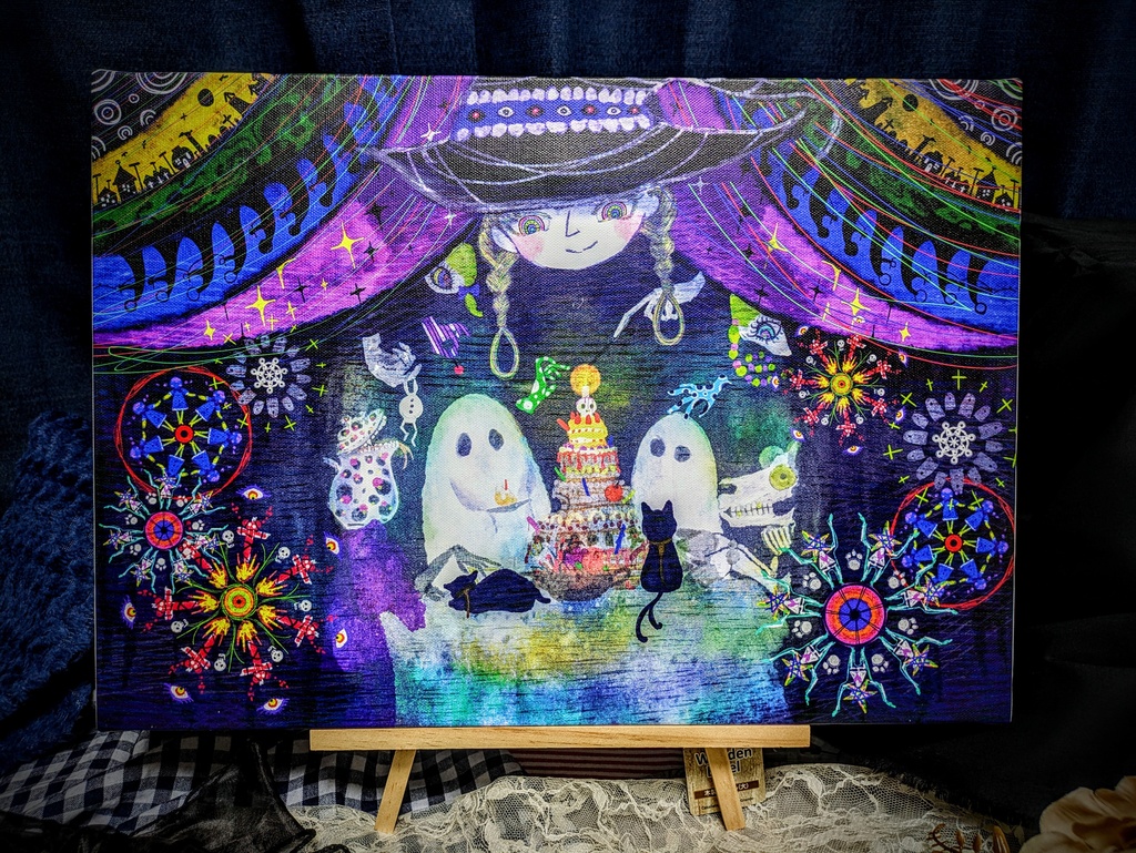 「魔女のひとりあそび」　A3キャンバスプリント