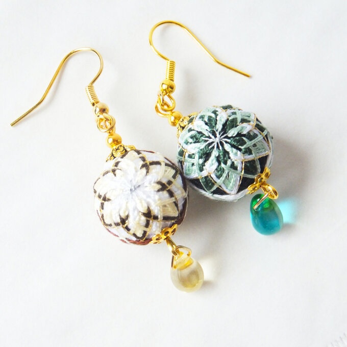 加賀てまり 膝丸/髭切モチーフ*手毬耳飾り