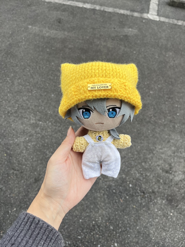 猫耳風ニット帽【イエロー】