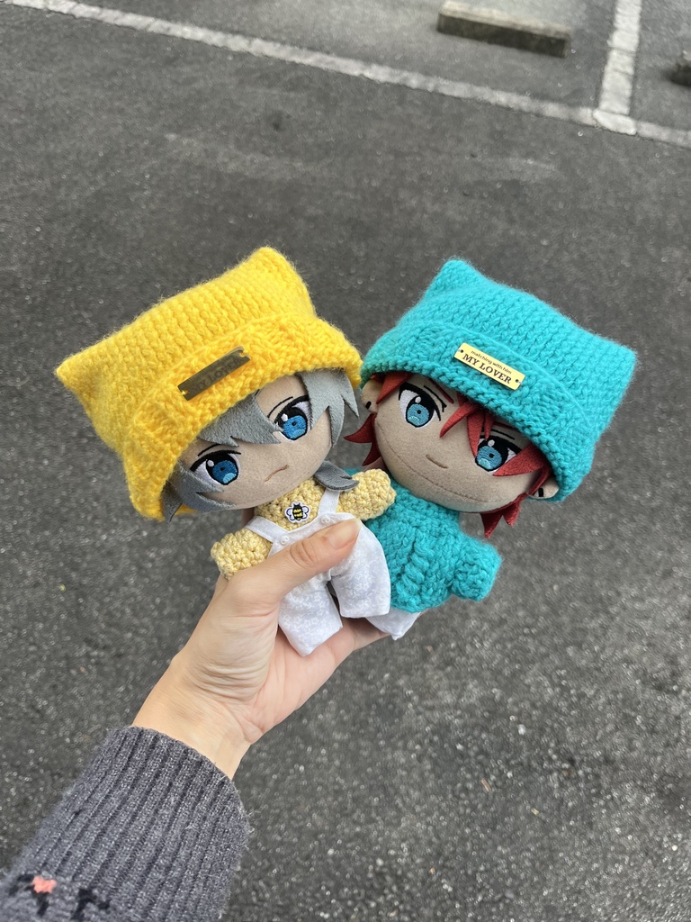 猫耳風ニット帽【イエロー】