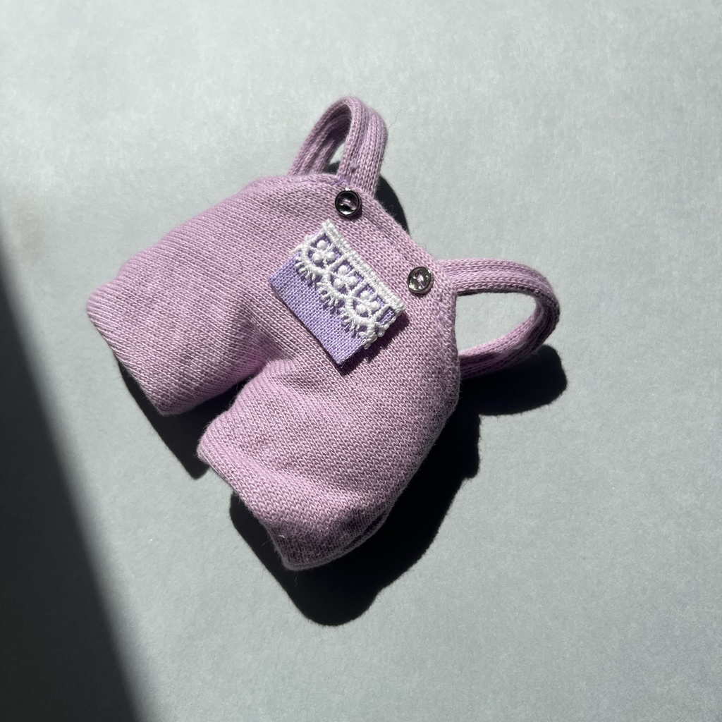 【ぬい用】紫のオーバーオール