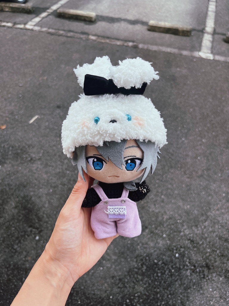 【ぬい用】紫のオーバーオール