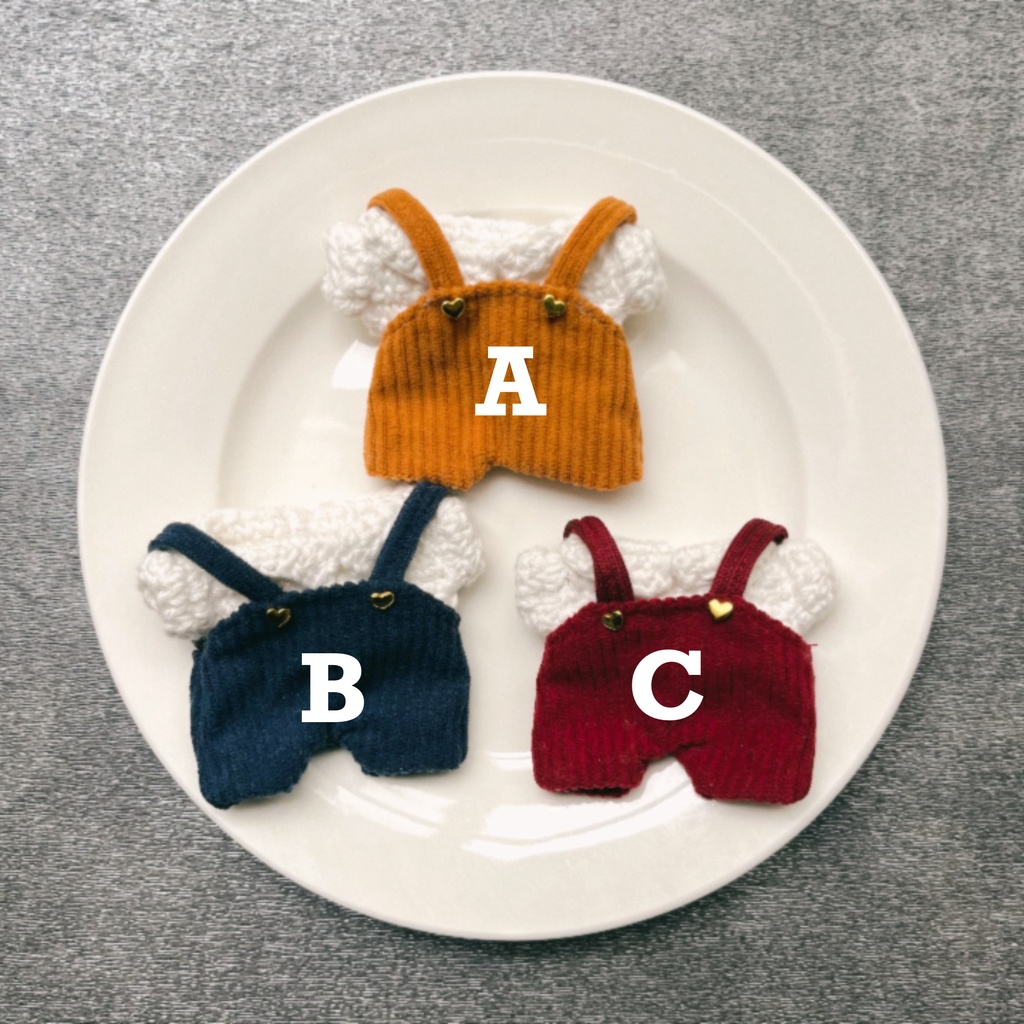 【13cm用】コーデュロイのオーバーオール+トップス