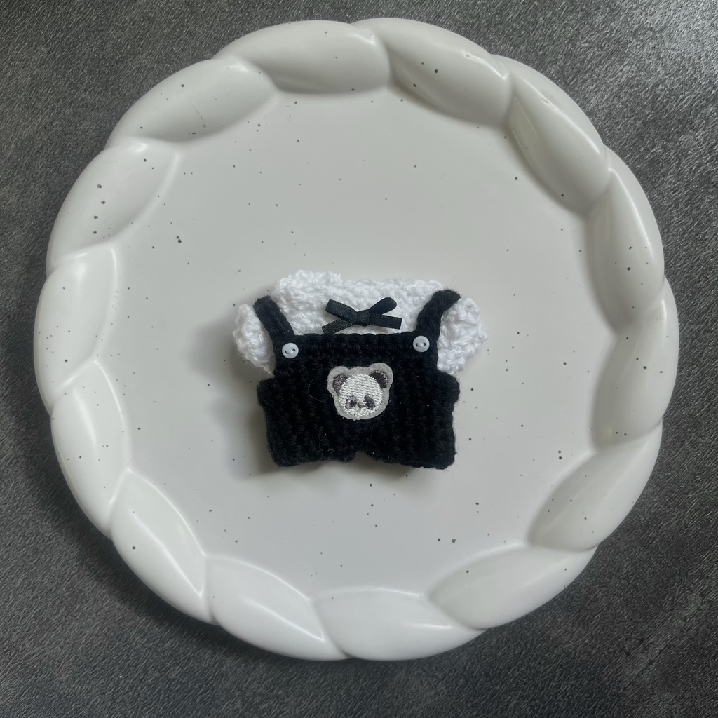 【ちびぐるみ用】パンダワッペンのコーデ🐼