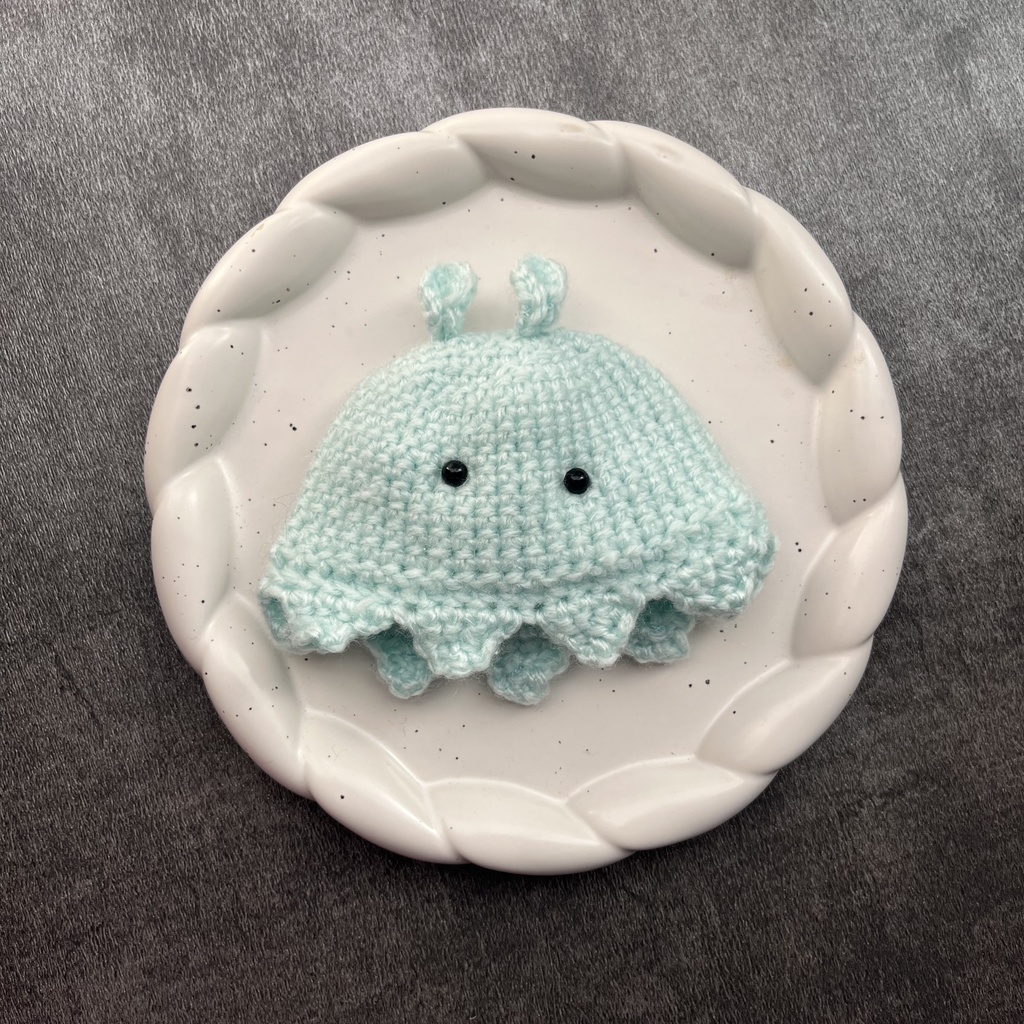 【ちびぐるみ用】メンダコ帽子【紫&ミントブルー】