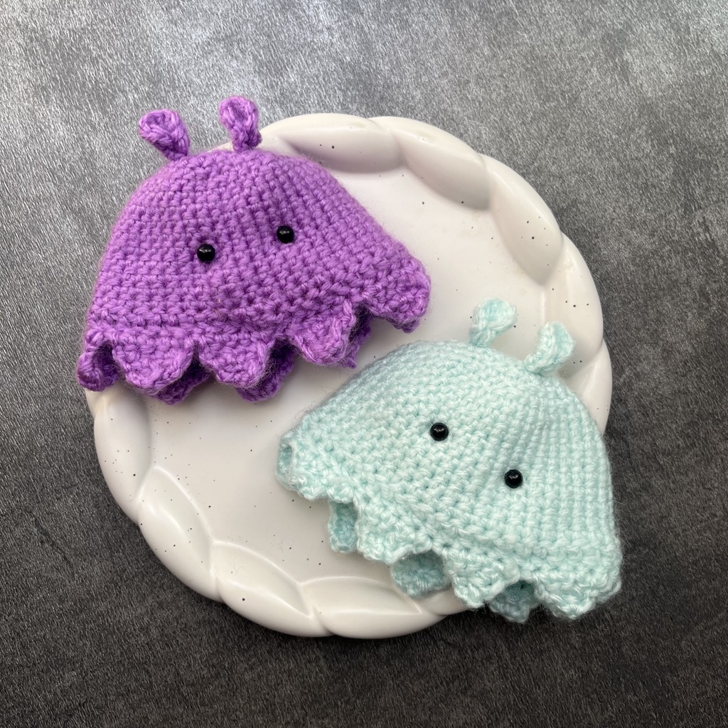 【ちびぐるみ用】メンダコ帽子【紫&ミントブルー】