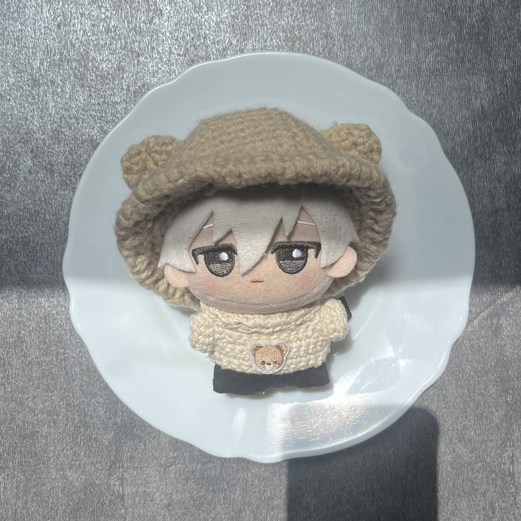 【ちびぐるみ用】クマちゃんトップス+黒パンツ