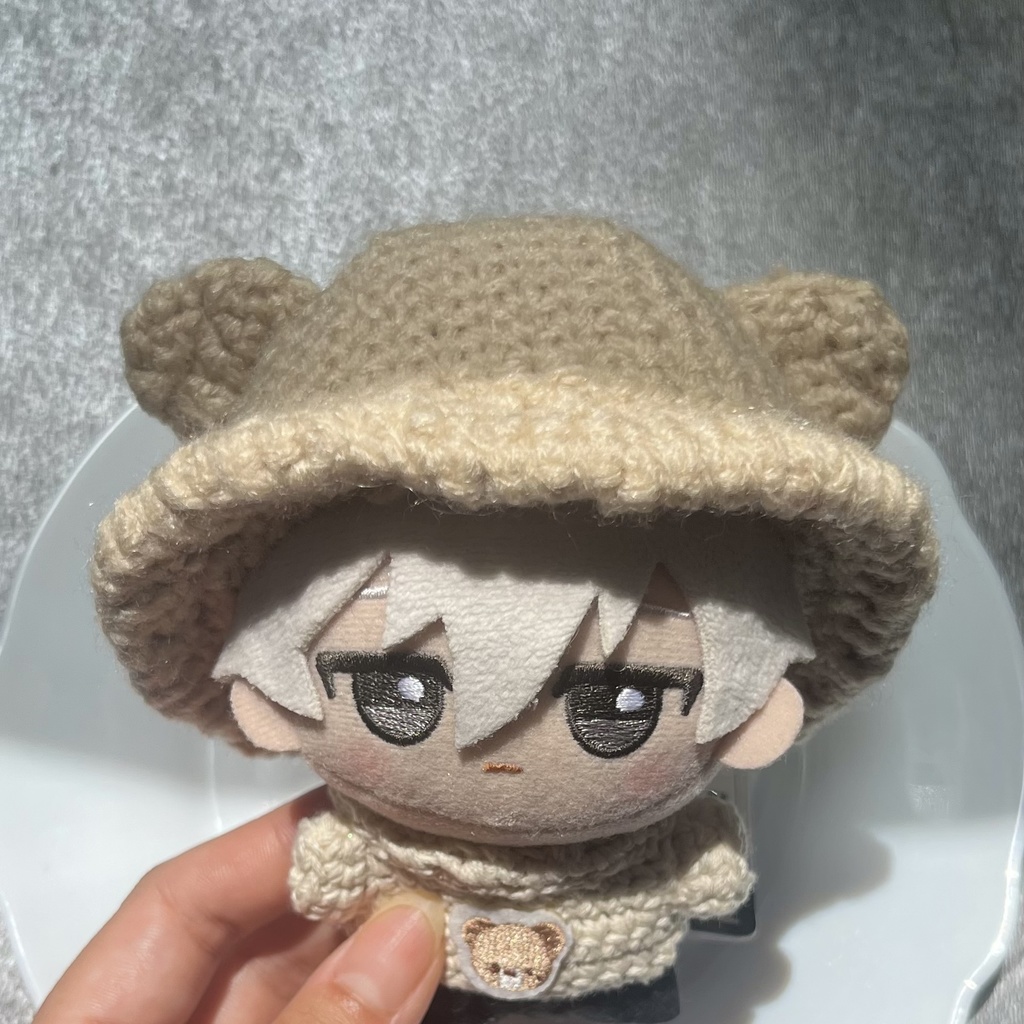 【ちびぐるみ用】クマ耳つき帽子