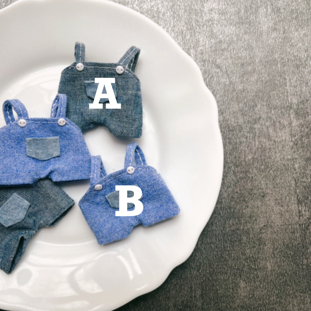 【ちびぐるみ用】ジーンズのオーバーオール