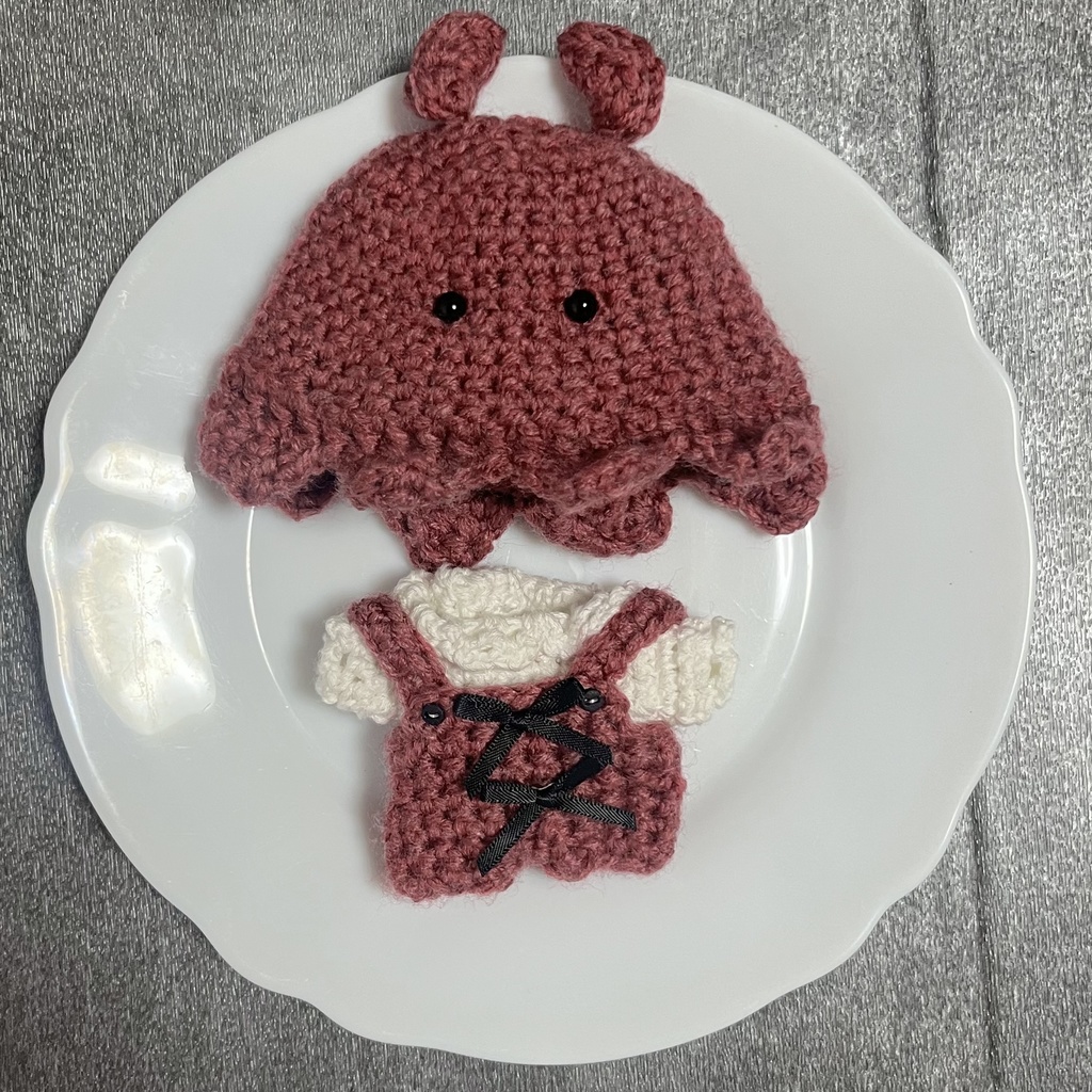 【ちびぐるみ用】赤紫メンダココーデ