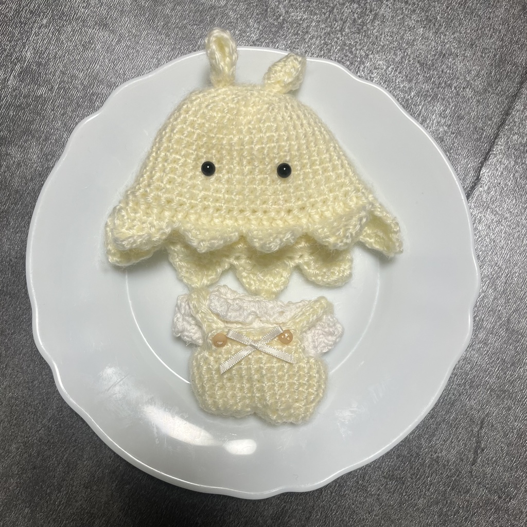 【ちびぐるみ用】メンダココーデ【アイボリー】