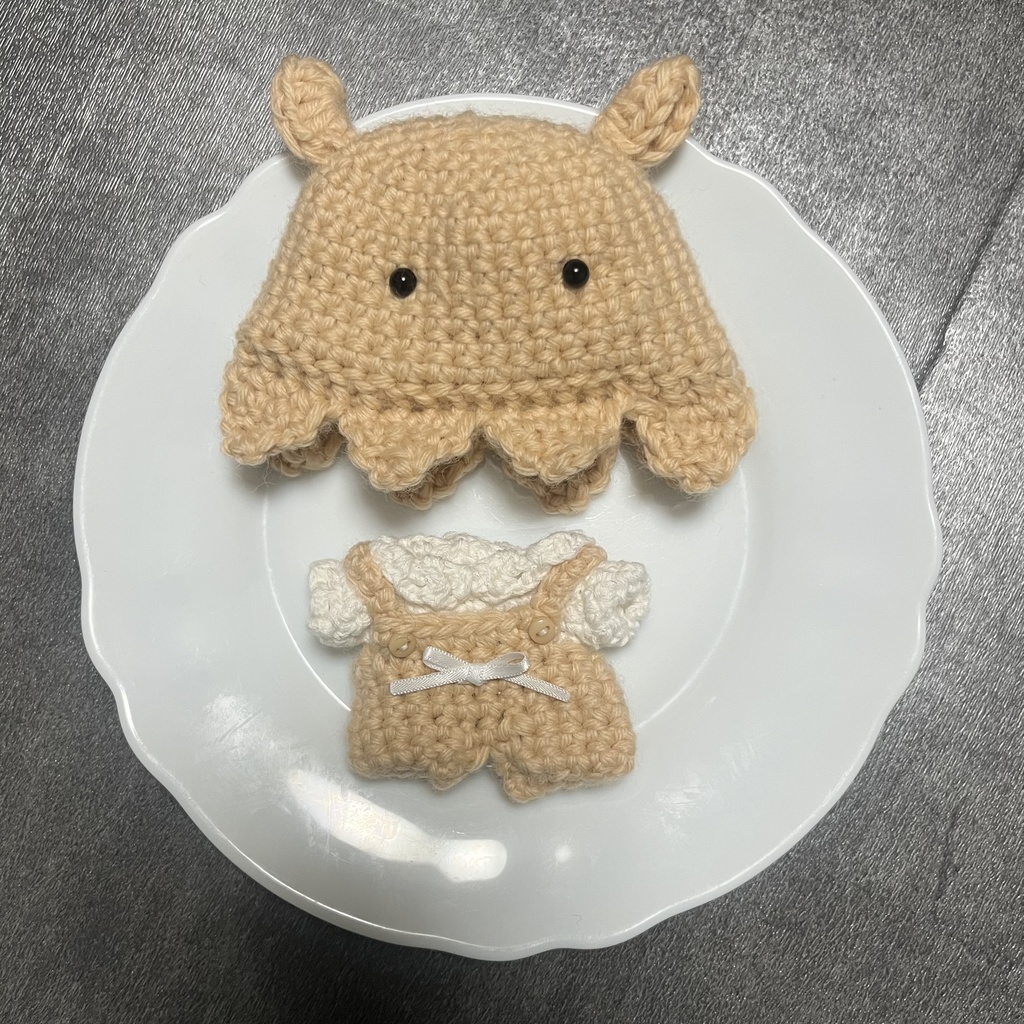 【ちびぐるみ用】メンダココーデ【ミルクティー】