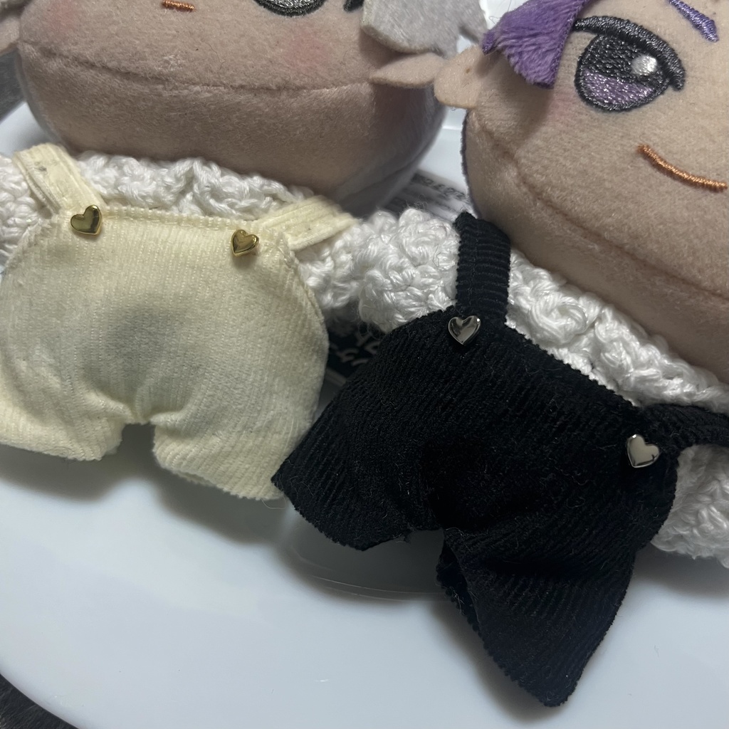 【ちびぐるみ用】コーデュロイコーデ【白&黒】