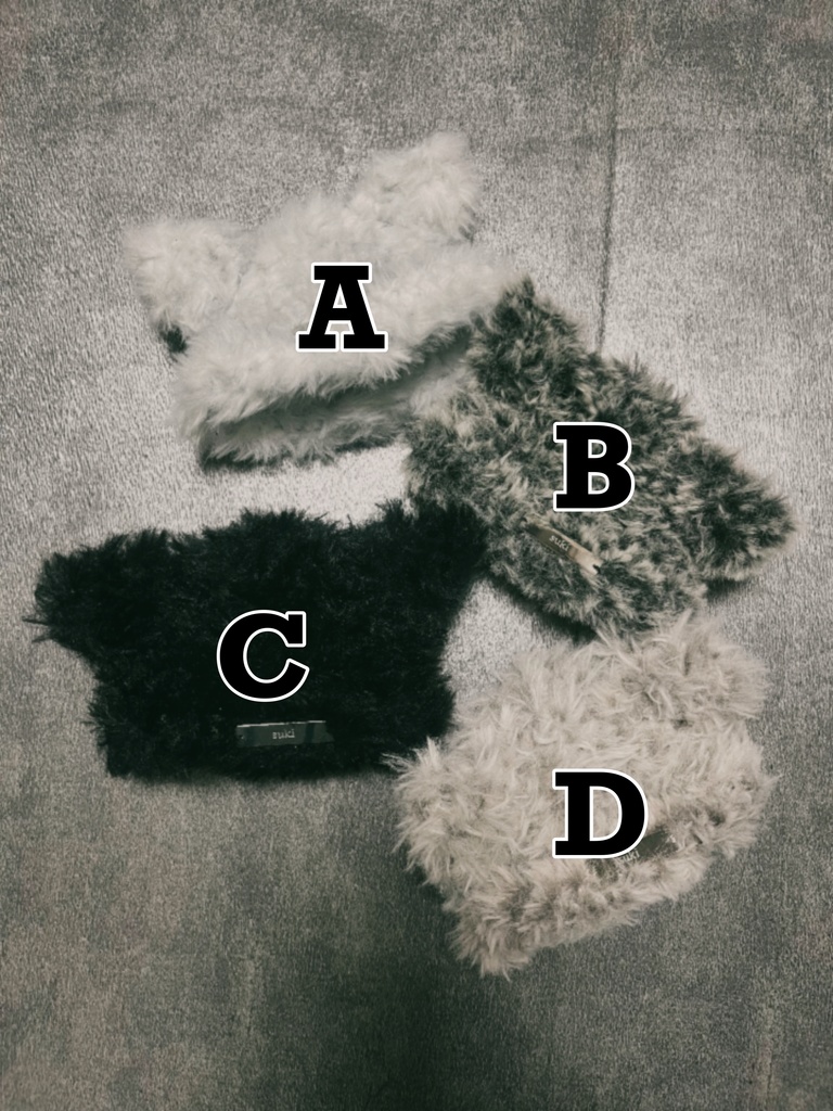 【ちびぐるみ用】モコモコ帽子