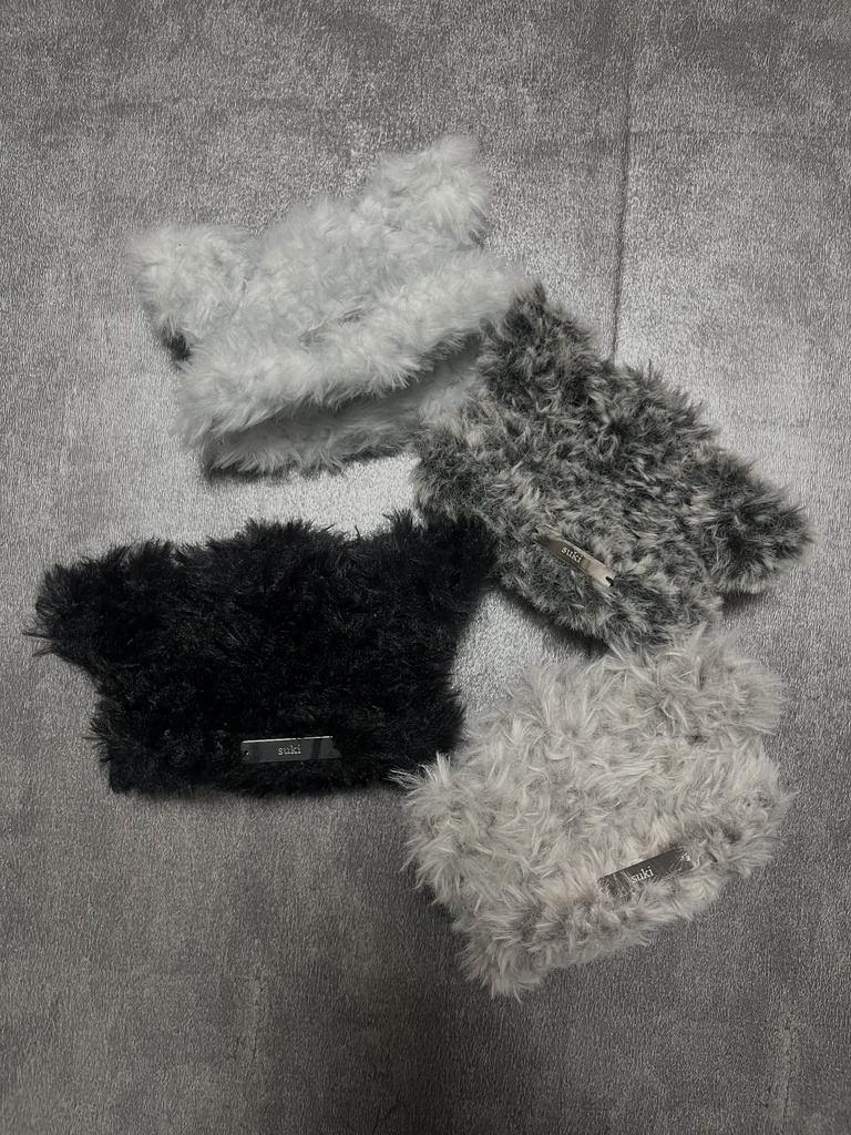 【ちびぐるみ用】モコモコ帽子