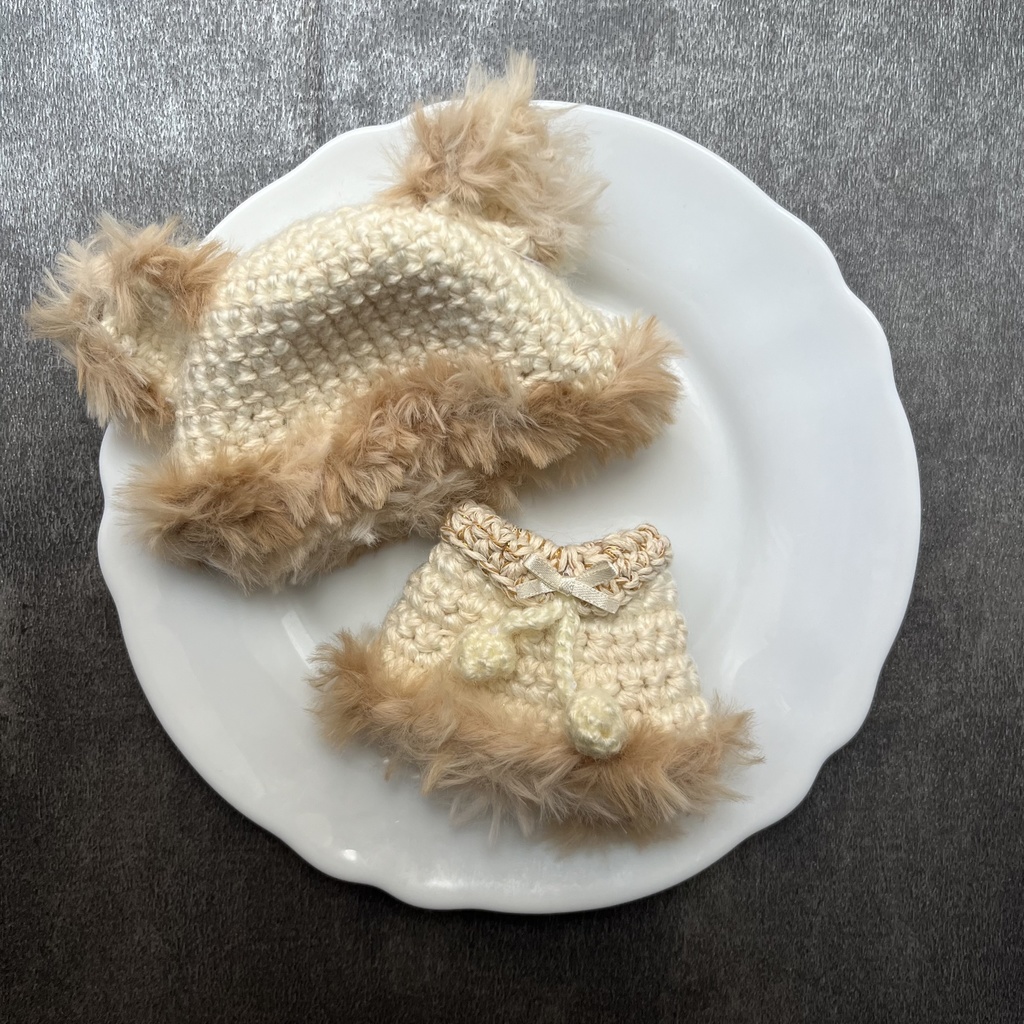 【ちびぐるみ用】冬の精❄︎ベージュ