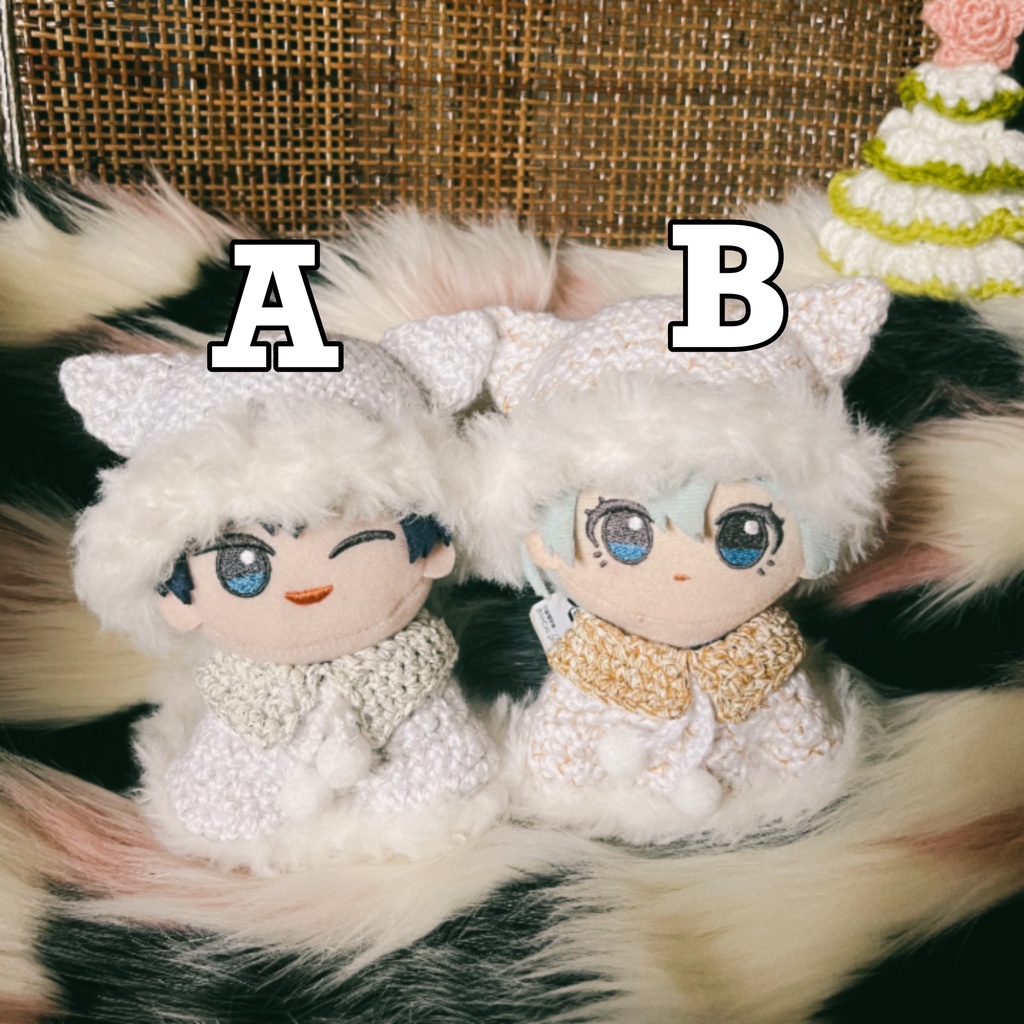 【ちびぐるみ用】冬の精❄︎ケモミミ/銀&金