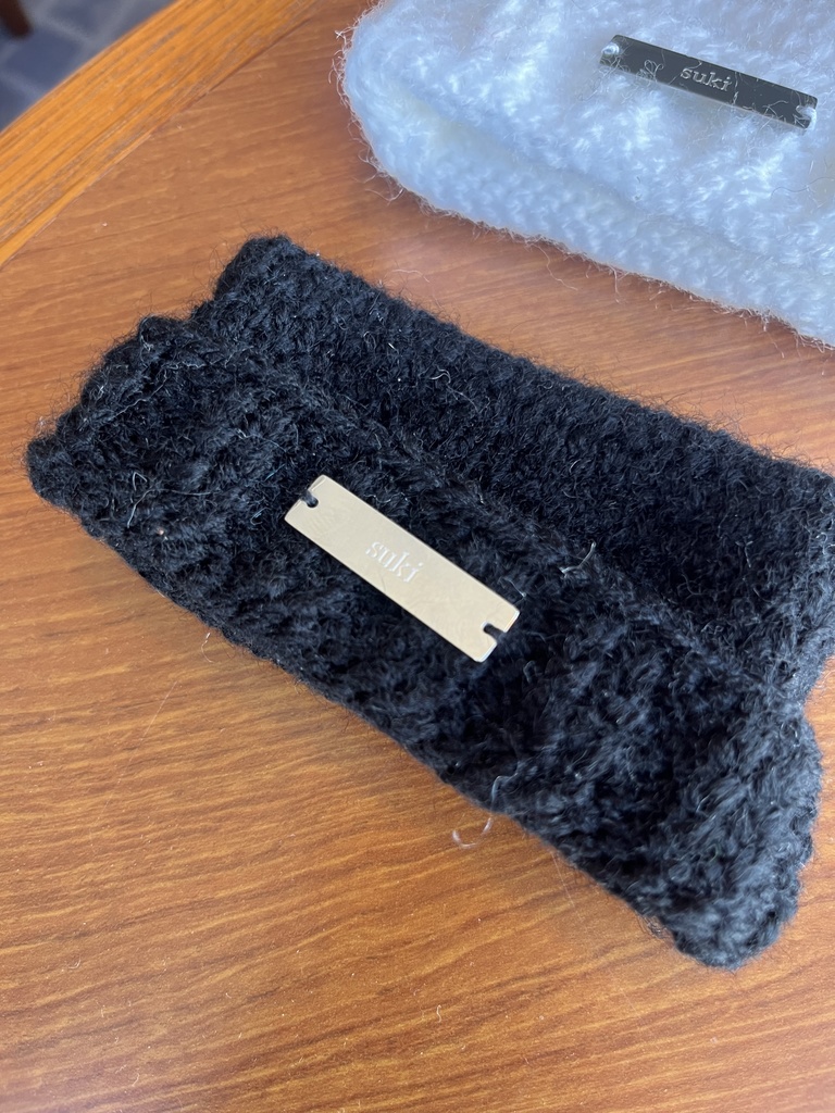 【ちびぐるみ用】猫耳風ニット帽子タグ付き