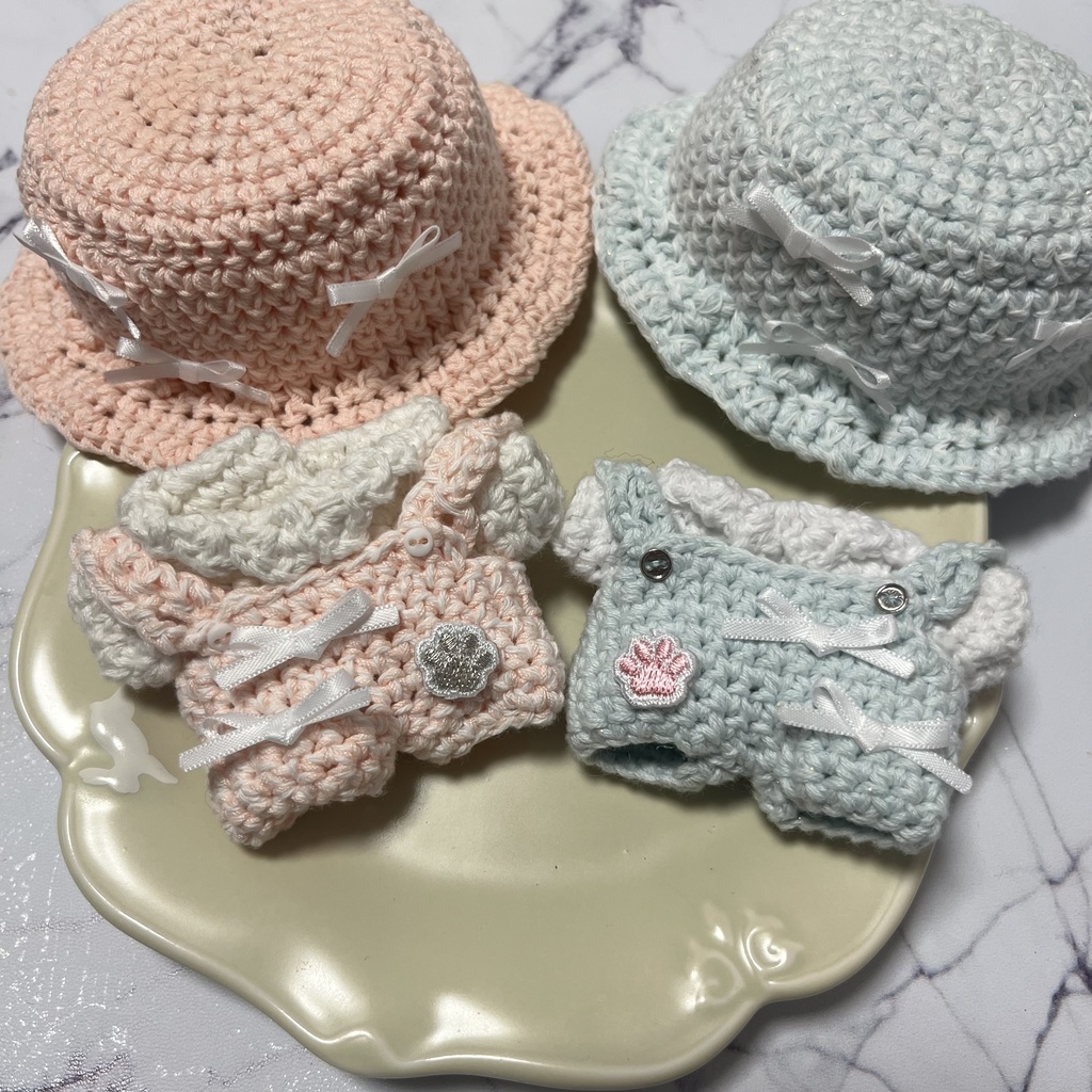 【ちびぐるみ用】肉球×リボンのコーデ