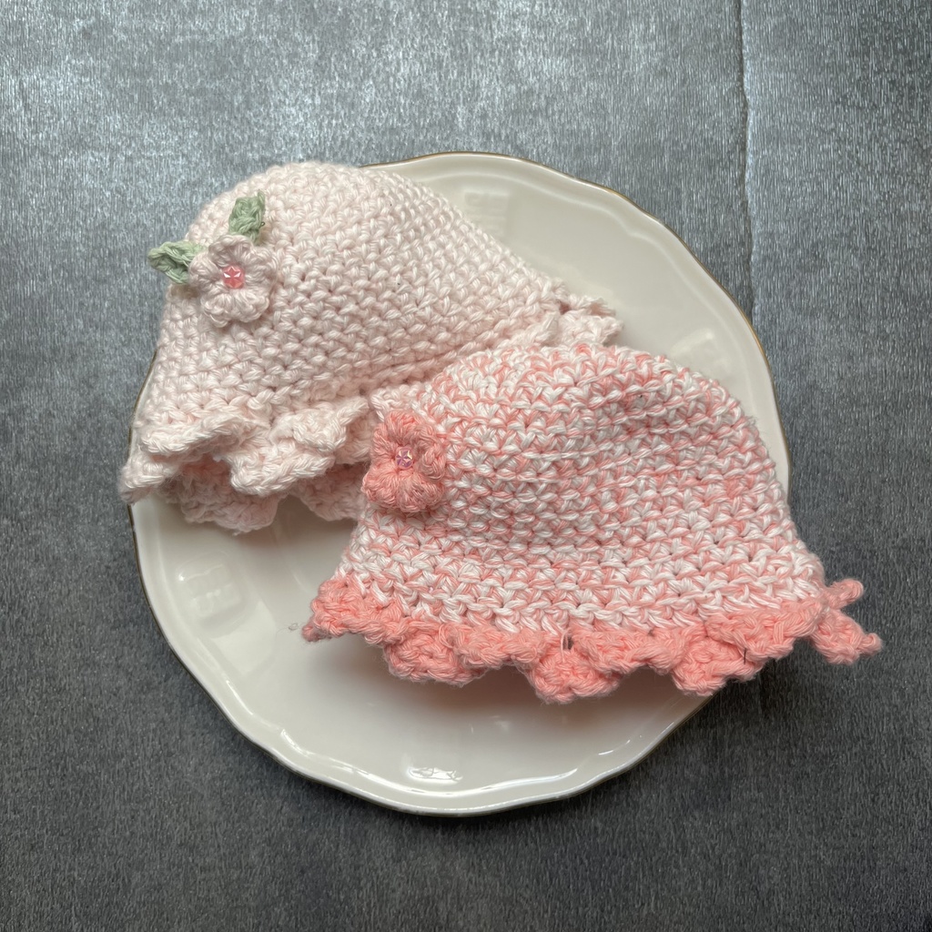 【ちびぐるみ用】春のお帽子🌸