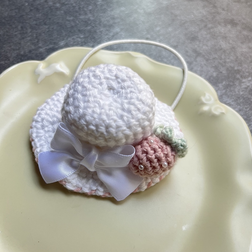 【ちびぐるみ用】ポンチョ+イチゴ帽子