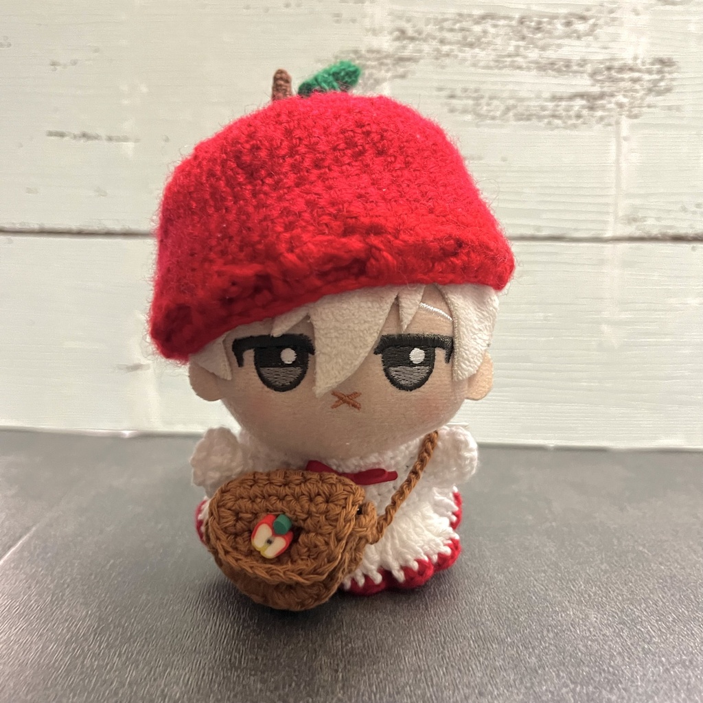 【12cm用】りんご帽子×ワンピース×りんごバック