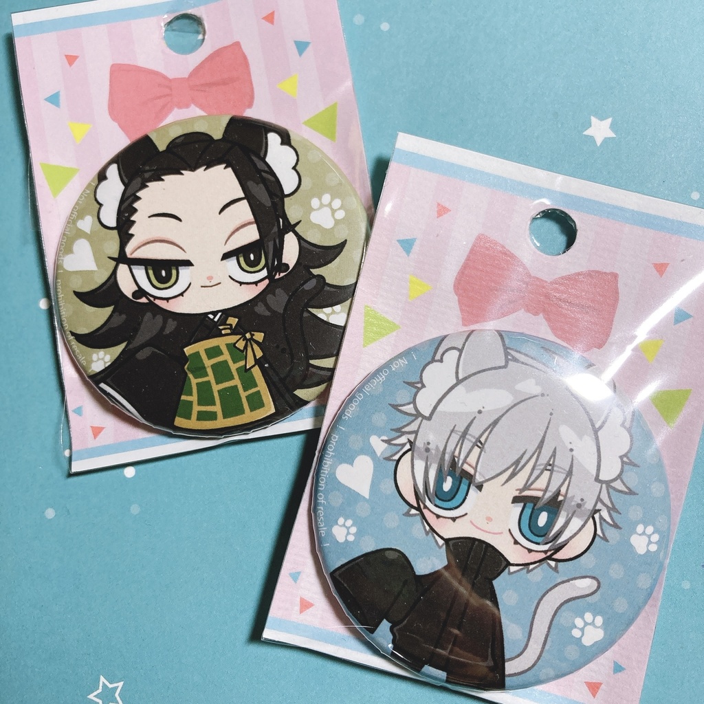 呪術廻戦_ながそでネコちゃん缶バッジ