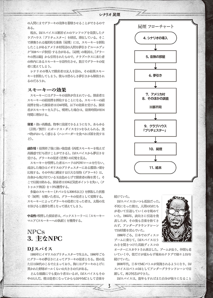 新クトゥルフ神話TRPGシナリオ「屍煙」