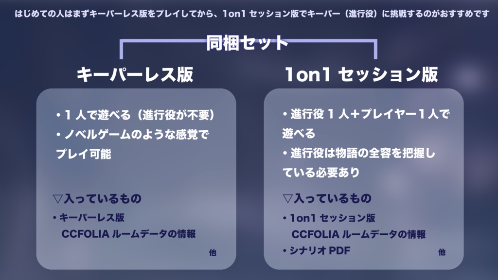 新クトゥルフ神話TRPG 『Dからの餞別』 | キーパーレスシナリオ