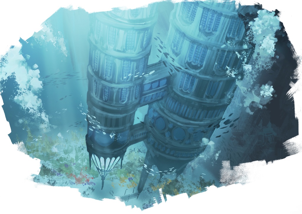 『ロンダールの逆さ塔』メインコンセプトアート未結合PSD