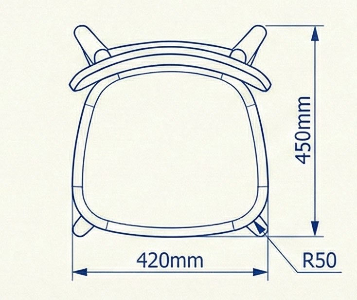 3DCADモデリング用下絵画像|北欧風シンプルチェア