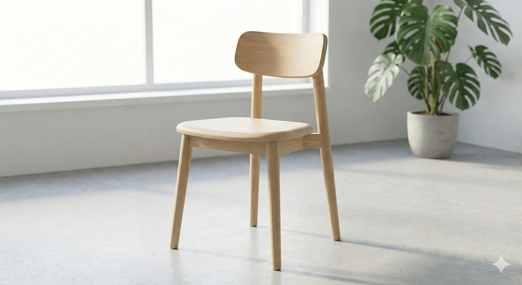 3DCADモデリング用下絵画像|北欧風シンプルチェア