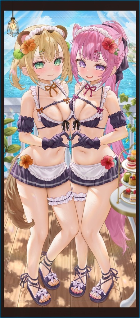 【C107】等身大タペストリー 風真いろは&博衣こより