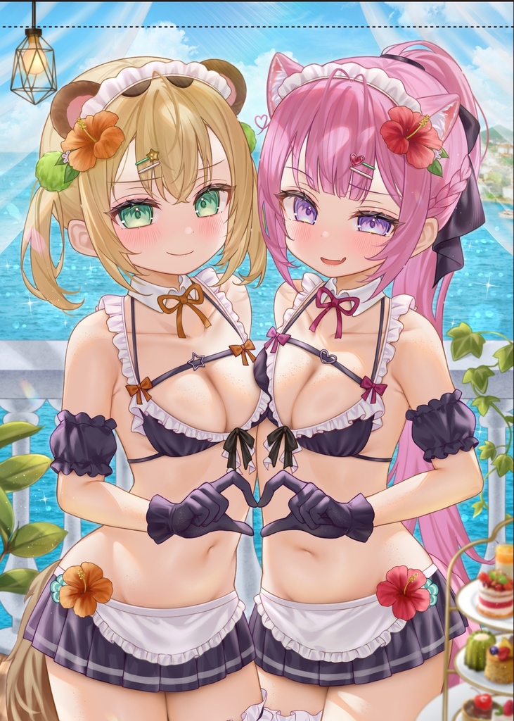 【C107】等身大タペストリー　風真いろは&博衣こより