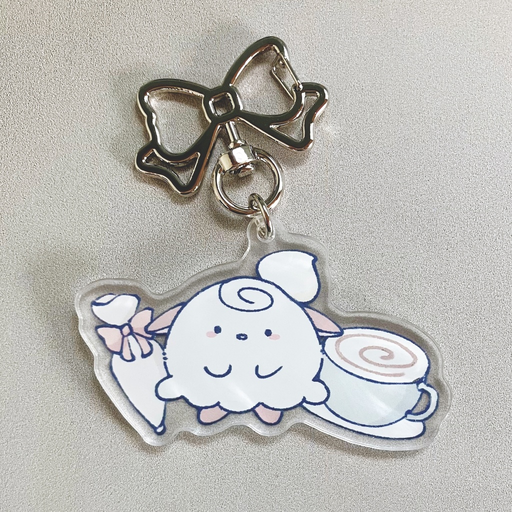 あまいふわふわ(シロ)アクリルキーホルダー