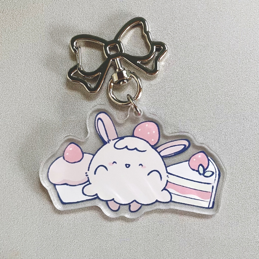 あまいふわふわ「ベリー」アクリルキーホルダー