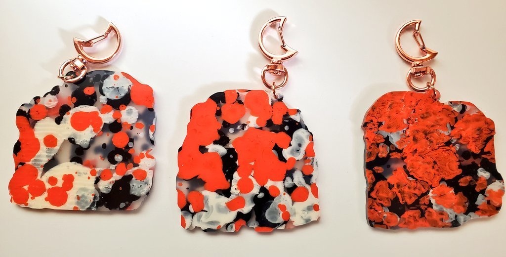 【アクリルキーホルダー】4本目のマッチの火 E.G.O【水風船・朱色アクリル】