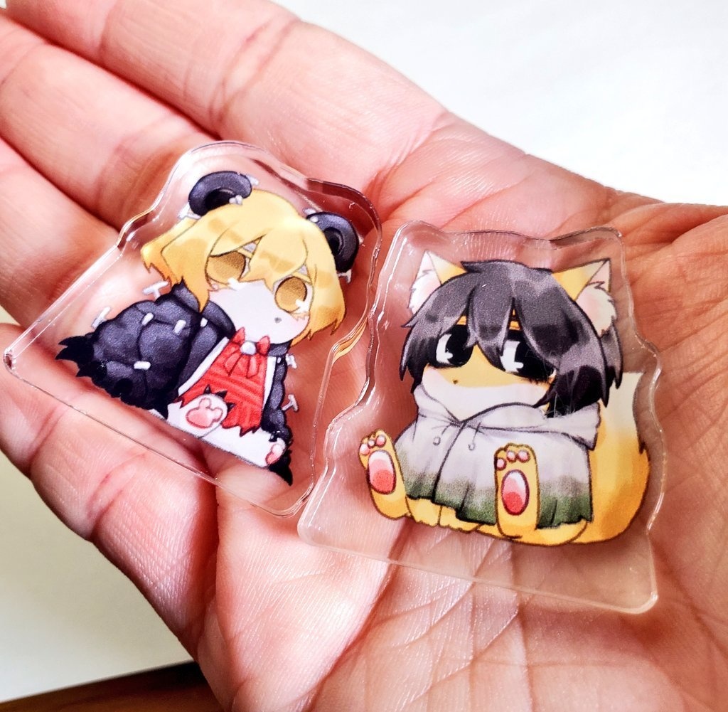 【アクリルスタンド】呪いの釘こぐまシンクレア・狐雨おきつねイサン【ミニアクリル】