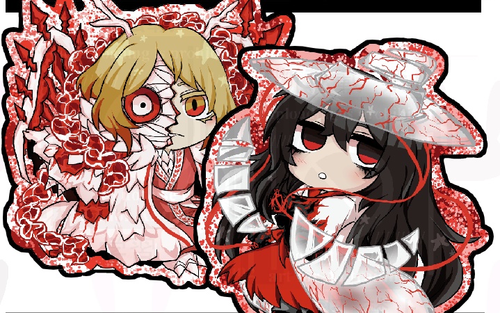 【アクリルキーホルダー】汚血泣涙 シンクレア・三千大世界 イサン【バブルドット・レッドアクリル】