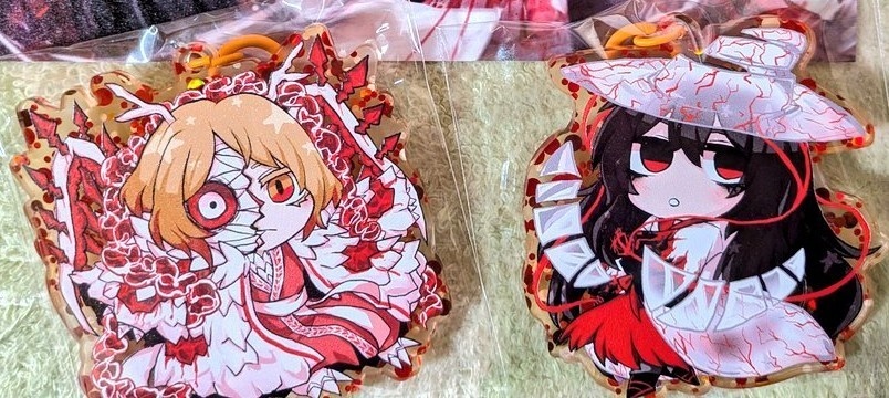 【アクリルキーホルダー】汚血泣涙 シンクレア・三千大世界 イサン【バブルドット・レッドアクリル】